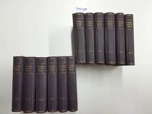 Goethe, Johann Wolfgang von und Ludwig Geiger: Goethes sämtliche Werke - 44 Bände in 12 Büchern, vollständig. 