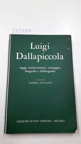 Nicolodi, Fiamma: Luigi Dallapiccola
 saggi, testimonianze, carteggio, biografia e bibliografia. 