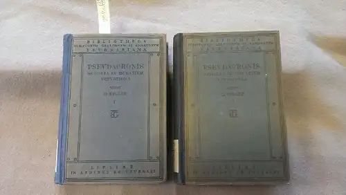 Keller, Otto: Pseudacronis Scholia in Horatium Vetustiora. 2 Bände. Recensvit Otto Keller. (Gebundene Ausgabe). 