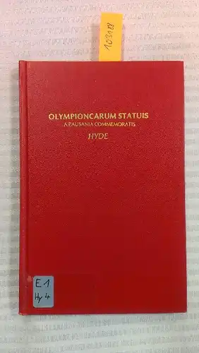 Hyde, Gualtherus: De Olympionicarum Statuis a Pausania Commemoratis. 