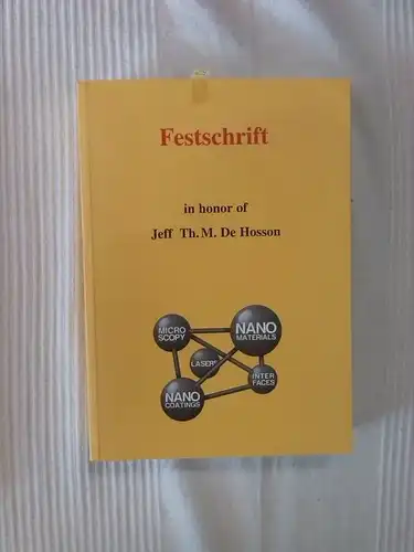 Bronsveld, Paul and Henk Kubbinga: Festschrift in honor of Jeff Th. M. de Hosson
 on the occasion of the 35th anniversary of his nomination as Professor of Applied Physics-Materials Science at the University of Groningen by Royal Decree of 6 October 1977.