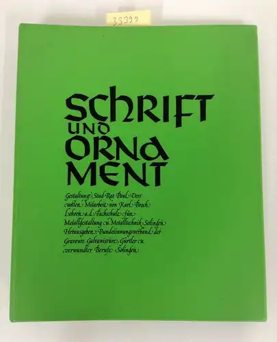 Voss, Paul und Karl Broch: Schrift und Ornament. 