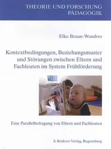 Braun-Wandres, Elke: Kontextbedingungen, Beziehungsmuster und Störungen zwischen Eltern und Fachleuten im System Frühförderung : eine Parallelbefragung von Eltern und Fachleuten. 