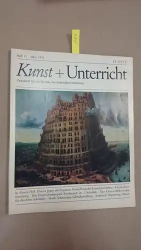 Friedrich Verlag: Kunst + Unterricht. Heft 11 / März 1971
 Zeitschrift für alle Bereiche der ästhetischen Erziehung. 