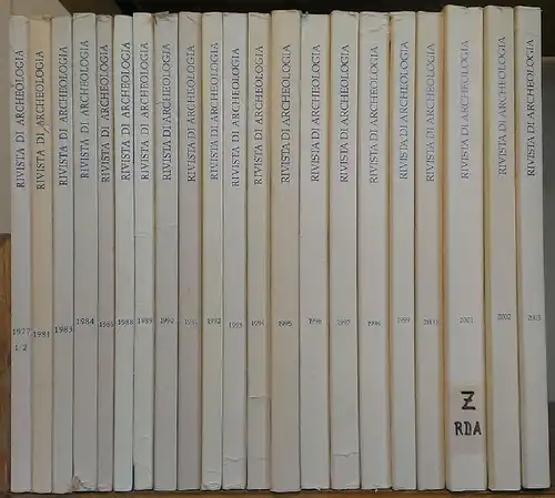 Giorgio Bretschneider Editore und Gustavo Traversari: Rivista di Archeologia 1977(Anno I),1981(Anno V), 1983-84 (Anno VII-VIII), 1986 (Anno X), 1988-2003 (Anno XII-XXVII). 