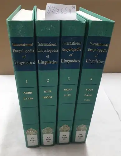 Bright, William: International Encyclopedia of Linguistics - 4 Bände. 