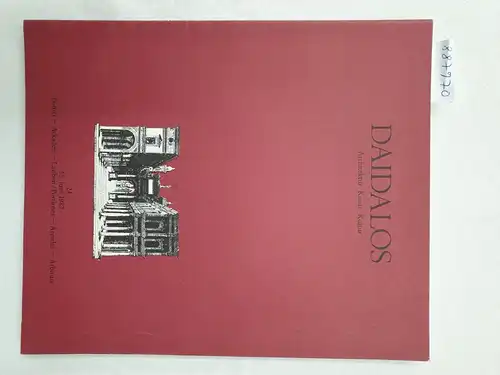 Auer, Gerhard und Ulrich Conrads (Hrsg.): Daidalos : Architektur Kunst Kultur : Nr. 24 : 1987 : Portici Arkaden Lauben / Porticoes Arcades Arbours 
 (Text in Deutsch und Englisch). 