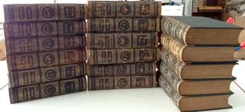 Brockhaus: Conversations-Lexikon. Allgemeine deutsche Real-Encyklopädie. 16 Bände und Supplementband mit Register (zusammen 17 Bände). 
