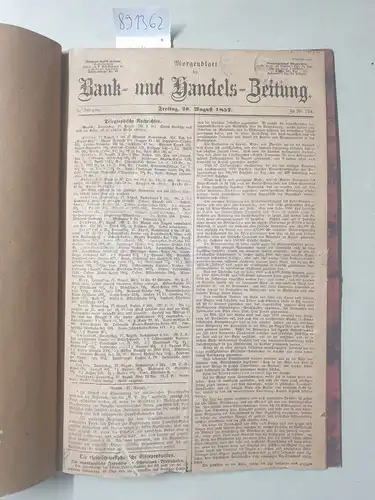 Morgenblatt der Bank- und Handels-Zeitung: Die rheinisch-westphälische Eisenproduction : (historischer Zeitungsartikel von Freitag, 28. August 1857). 