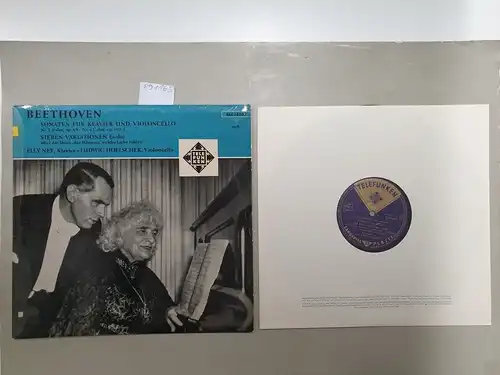 Telefunken BLE 14 087 : 1st Edition Purple Label : Vinyl: NM to Mint / Cover: EX, Beethoven : Sonaten für Klavier und Violoncello Nr. 3 A-Dur op. 69 und Nr. 4 C-Dur op. 102,1