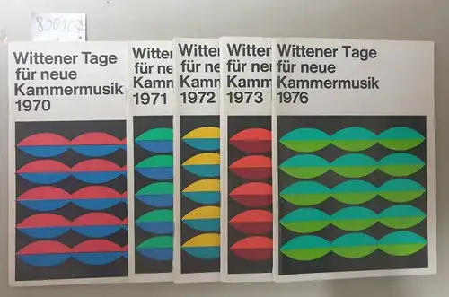 Kulturamt der Stadt Witten (Hrsg.): Wittener Tage für neue Kammermusik : (Konvolut von 4 Heften von 1970, 1971, 1972, 1973). 
