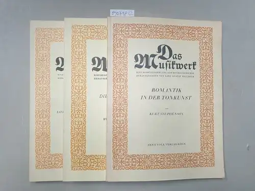 No. 21, 36 und 29, Das Musikwerk : Konvolut 3 Bände : Romantik in der Tonkunst / Die Programmmusik / Die Sinfonie