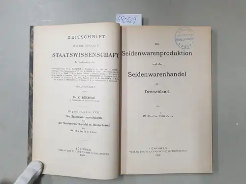 Bötzkes, Wilhelm: Die Seidenwarenproduktion und die Seidenwarenhandel in Deutschland
 (= Zeitschrift für die gesamte Staatswissenschaft, Ergänzungsheft 31). 