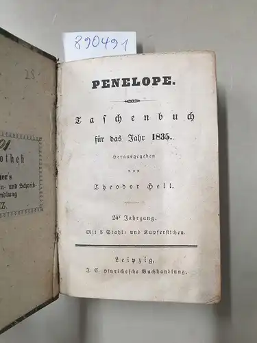 Hell, Theodor (Hrsg.): Penelope : Taschenbuch für das Jahr 1835 : 24. Jahrgang. 
