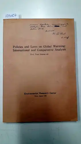 Iwama, Toru: Policies and Laws on Global Warming: International and Comparative Analysis. 