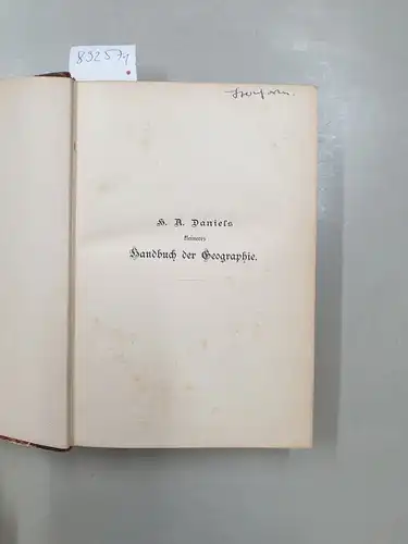 Daniel, Herbert Adalbert und W. Wolkenhauer (Bearbeitung): Kleines Handbuch der Geographie. 