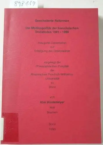 Büntemeyer, Kim: Gescheiterte Reformen : Die Medienpolitik der französischen Sozialisten 1981-1986 
 (Inaugural-Dissertation Philosophische Fakultät der Rheinischen Friedrich-Wilhelms-Universität zu Bonn). 