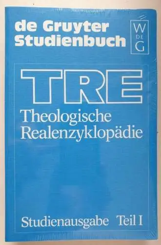 De Gruyter: Theologische Realenzyklopädie, Tl.1, Aaron-Katechismus, 17 Bde. u. Reg.-Bd.: Bde. 1-17 (De Gruyter Studienbuch). 