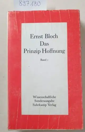 Bloch, Ernst: Das Prinzip Hoffnung, Band 1: Kap. 1-32  (Wissenschaftliche Sonderausgabe in drei Bänden). 