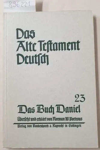 Porteous, Norman W. (Übers.): Das Buch Daniel. Übersetzt und erklärt von Norman W. Porteous. Aus dem Englischen von Walter Beyerlin und Rudolf Walz
 (Das Alte Testament Deutsch, Teilband 23). 