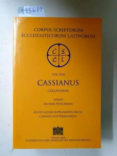 Academia Scientiarum Austriaca (Hrsg.): Corpus Scriptorum Ecclesiasticorum Latinorum : Vol. XIII : Cassianus Collationes 
 (Hrsg. Michael Petschenig). 