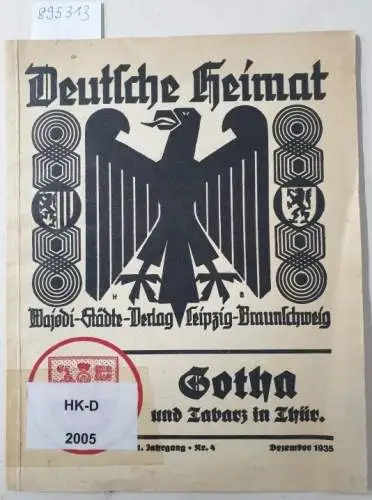 Wajodi-Städte-Verlag, Leipzig-Braunschweig: Gotha und Tabarz in Thür.,  Dezember 1935 
 (=Deutsche Heimat 1 Jahrgang, Nr. 4). 
