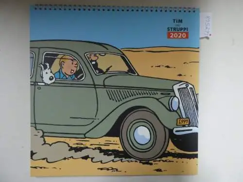 Hergé: Tim und Struppi : Kalender 2020 : Tim und die Autos. 