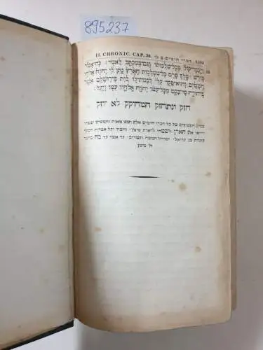 Hahn, Augustus: Biblia Hebraica. Secundum editiones... inprimis Everardi van der Hooght recensuit Augustus Hahn. 