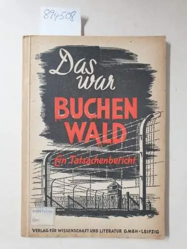 Jahn, Rudi: Das war Buchenwald. Ein Tatsachenbericht. Herausgegeben von der Kommunistischen Partei Deutschlands, Stadt und Kreis Leipzig
 Zusammengestellt und bearbeitet von Rudi Jahn, Buchenwaldhäftling Nr. 5495. 