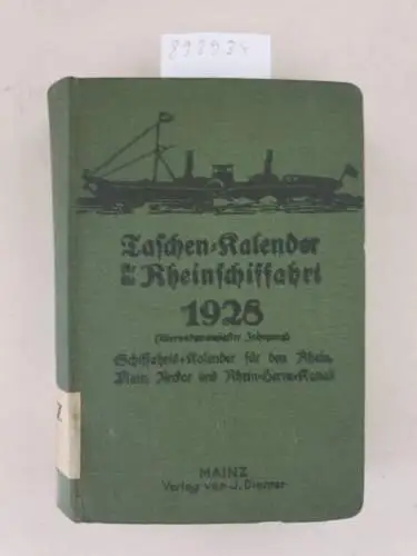 Verlag Diemer: Taschenkalender für die Rheinschiffahrt 1928. 