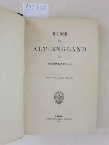 Pauli, Reinhold: Bilder aus Alt-England. 