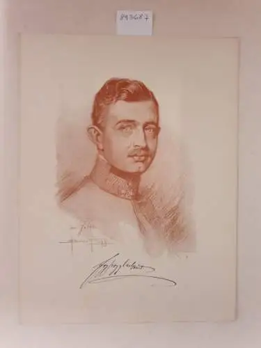 (aus: Unsere Heerführer : Porträte im Felde nach der Natur gezeichnet), Oberst Erzherzog Karl Franz Joseph : Porträt nach einer Rötelzeichnung