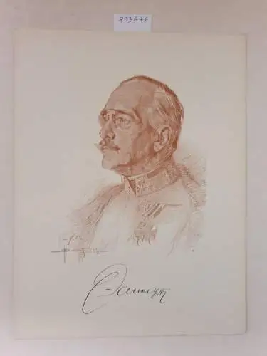 (aus: Unsere Heerführer : Porträte im Felde nach der Natur gezeichnet), General der Kavallerie Viktor Dankl : Porträt nach einer Rötelzeichnung