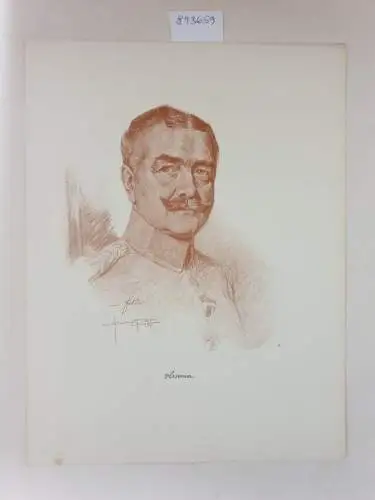 (aus: Unsere Heerführer : Porträte im Felde nach der Natur gezeichnet), Generalmajor August von Caramon : Porträt nach einer Rötelzeichnung