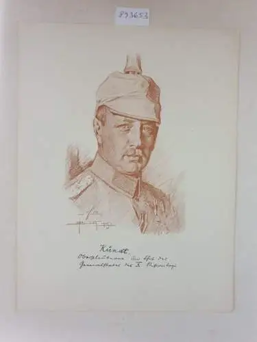 (aus: Unsere Heerführer : Porträte im Felde nach der Natur gezeichnet), Oberstleutnant Hans Kundt : Porträt nach einer Rötelzeichnung