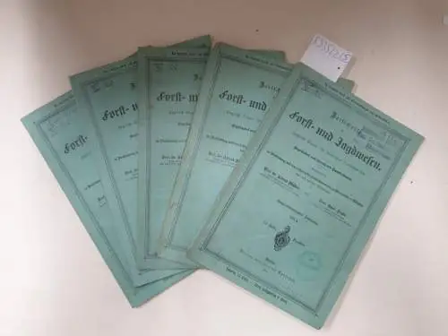 Möller, Alfred (Hrsg.): Zeitschrift für Forst- und Jagdwesen : (Zugleich Organ für forstliches Versuchswesen) : 46. Jahrgang, 1914 : Konvolut aus 5 Heften : Heft  8 bis 12 (August - Dezember 1914). 