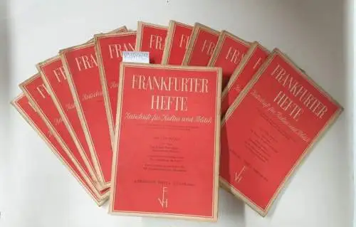 Kogon, Eugen und Walter Dirks (Hrsg.): Frankfurter Hefte : Zeitschrift für Kultur und Politik : (4. Jahrgang, 1949 : Heft 1 - 12 komplett). 