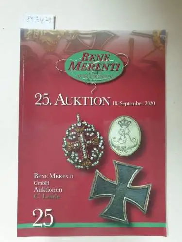 Bene Merenti GmbH: 25. Auktion : 18. September 2020. 