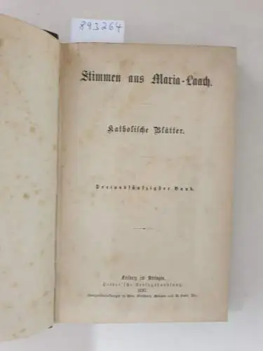 Abtei Maria Laach: Stimmen aus Maria-Laach : Jahrgang 1897 : Band 53. 