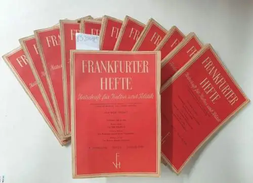 Kogon, Eugen und Walter Dirks (Hrsg.): Frankfurter Hefte : Zeitschrift für Kultur und Politik : (5. Jahrgang 1950 : Heft 1 - 12 komplett). 