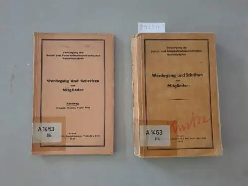 Kölner Verlags-Anstalt und Druckerei und Maretzke und Märtin: Werdegang und Schriften der Mitglieder + Nachtrag zu: Werdegang und Schriften der Mitglieder. 