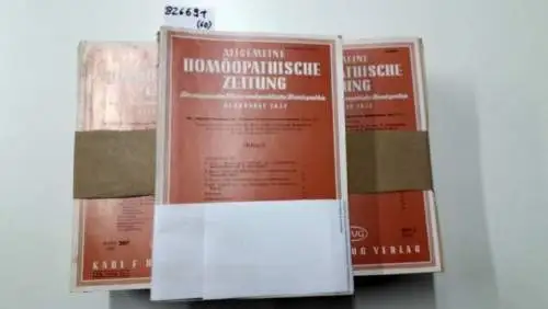 Gebhardt [Hrsg.], Karl-Heinz, Georg Bayr [Hrsg.] und E. Heits [Hrsg.]: Allgemeine Homöopathische Zeitung für wissenschaftliche und praktische Homöopathie. AHZ. Jahrgänge 1960-1964. Komplett. 