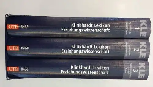 Klaus-Peter, Horn, Kemnitz Heidemarie und Marotzki Winfried: Klinkhardt Lexikon Erziehungswissenschaft (KLE): Bd.1: Aa, Karl von der - Gruppenprozesse; Bd.2: Gruppenpuzzle - Pflegewissenschaft; Bd.3: Phänomenologische Pädagogik - Zypern. 