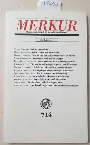 Bohrer, Karl Heinz und Kurt Scheel (Hrsg.): Merkur : 62. Jahrgang : Heft 11 : November 2008 : (Neuexemplar in OVP). 