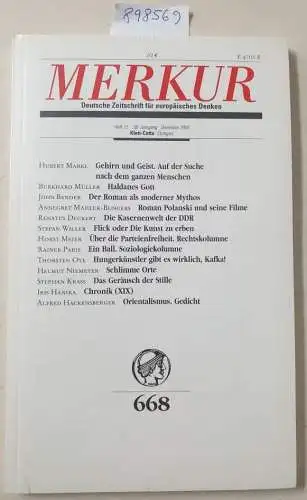 Bohrer, Karl Heinz und Kurt Scheel (Hrsg.): Merkur : 58. Jahrgang : Heft 12 : Dezember 2004 : (Neuexemplar in OVP). 