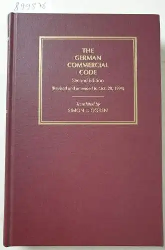 Goren, Simon L: The German Commercial Code. 