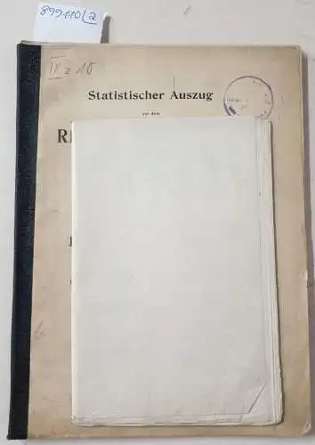 Rheinschiffs-Register-Verband (Hrsg.): Statistischer Auszug aus dem Rheinschiffs-Register : 14. Ausgabe. 