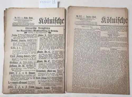 Kölnische Zeitung: Kölnische Zeitung Nr. 317 : 15. November 1870 : "Rußlands neuester Schritt" : (in 2 Bögen) : Erstes und Zweites Blatt : Komplett. 