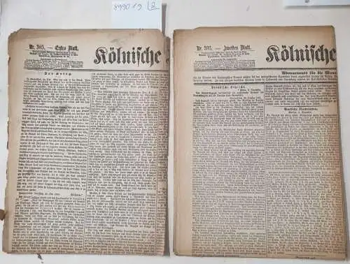 Kölnische Zeitung: Kölnische Zeitung Nr. 305 : 3. November 1870 : (in 2 Bögen) : Erstes und Zweites Blatt : Komplett. 