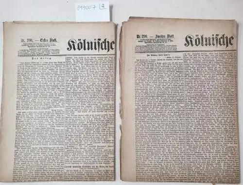 Kölnische Zeitung: Kölnische Zeitung Nr. 290 : 19. October 1870 : "Zur Sendung jules Favre's" : (in 2 Bögen) : Erstes und Zweites Blatt : Komplett. 